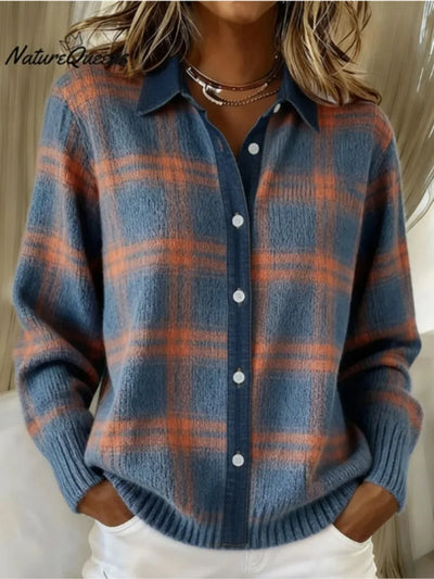AutumnSoft Plaid Cardigan